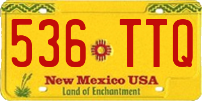 NM license plate 536TTQ
