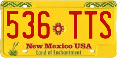 NM license plate 536TTS