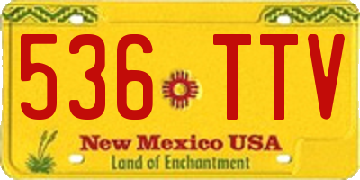 NM license plate 536TTV