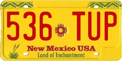 NM license plate 536TUP