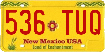 NM license plate 536TUQ