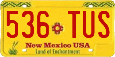 NM license plate 536TUS