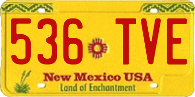 NM license plate 536TVE