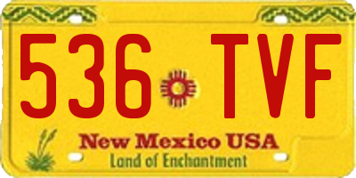 NM license plate 536TVF