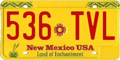 NM license plate 536TVL