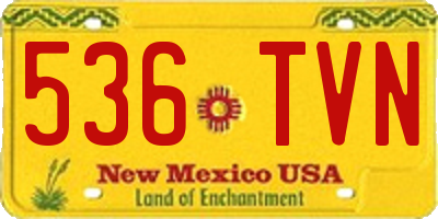 NM license plate 536TVN