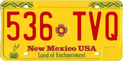 NM license plate 536TVQ