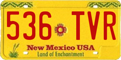 NM license plate 536TVR