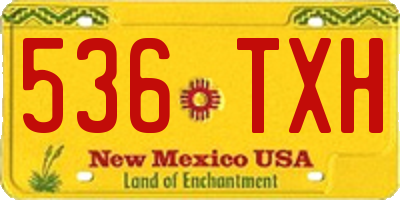 NM license plate 536TXH