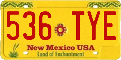 NM license plate 536TYE