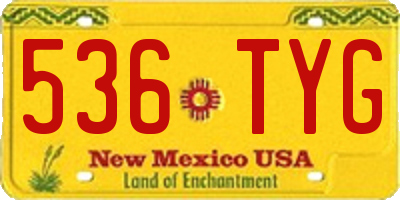 NM license plate 536TYG