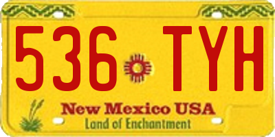 NM license plate 536TYH