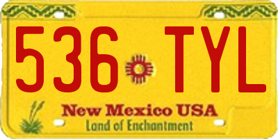 NM license plate 536TYL