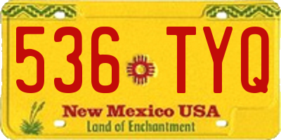 NM license plate 536TYQ