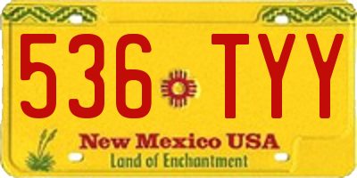 NM license plate 536TYY