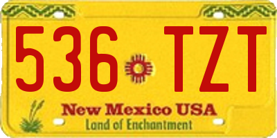 NM license plate 536TZT