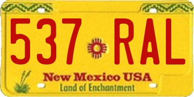 NM license plate 537RAL