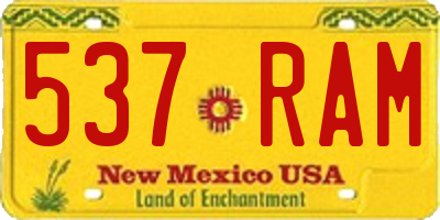 NM license plate 537RAM