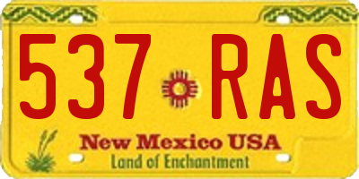 NM license plate 537RAS