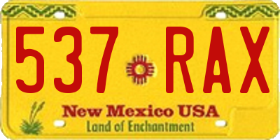 NM license plate 537RAX