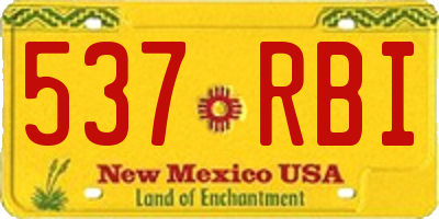NM license plate 537RBI