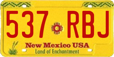 NM license plate 537RBJ