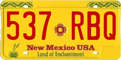 NM license plate 537RBQ