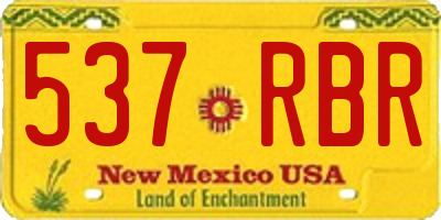 NM license plate 537RBR