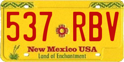NM license plate 537RBV