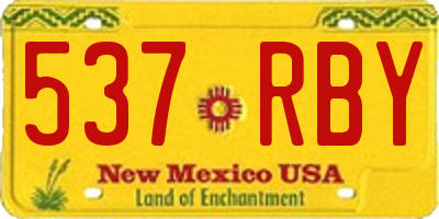 NM license plate 537RBY
