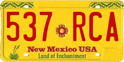 NM license plate 537RCA