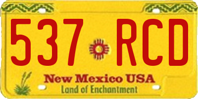 NM license plate 537RCD