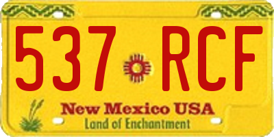 NM license plate 537RCF