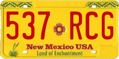 NM license plate 537RCG