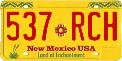 NM license plate 537RCH