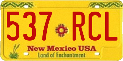 NM license plate 537RCL