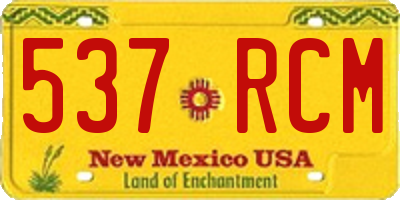 NM license plate 537RCM