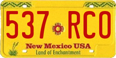 NM license plate 537RCO