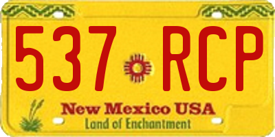 NM license plate 537RCP