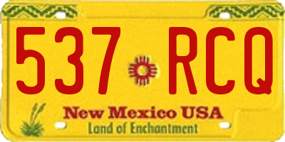 NM license plate 537RCQ