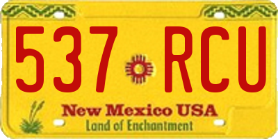 NM license plate 537RCU