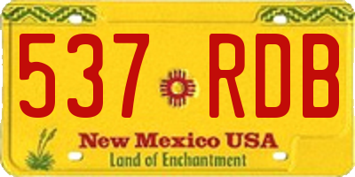 NM license plate 537RDB