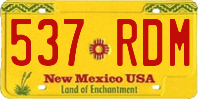 NM license plate 537RDM