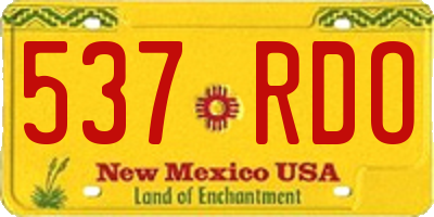 NM license plate 537RDO