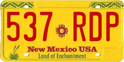 NM license plate 537RDP
