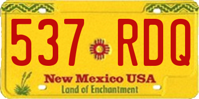 NM license plate 537RDQ