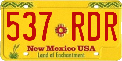 NM license plate 537RDR