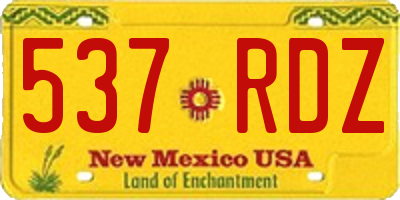 NM license plate 537RDZ