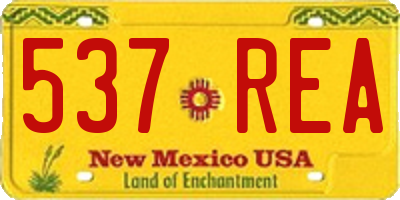 NM license plate 537REA