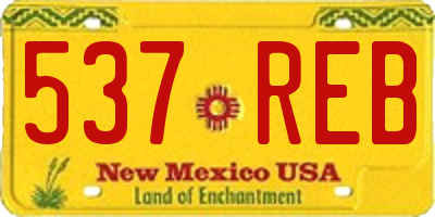 NM license plate 537REB
